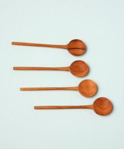 Teak Thin Spoons Set of 4