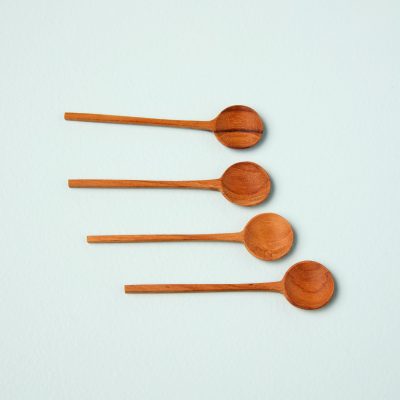 Teak Thin Spoons Set of 4