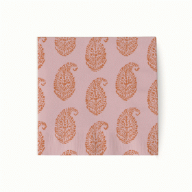 Peter Dunham + Hudson Grace Orange Bukhara and Kashmir, Cocktail Napkins Set of 50