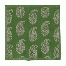 Peter Dunham + Hudson Grace Kashmir and Fig Leaf Cocktail Napkins, Set of 50