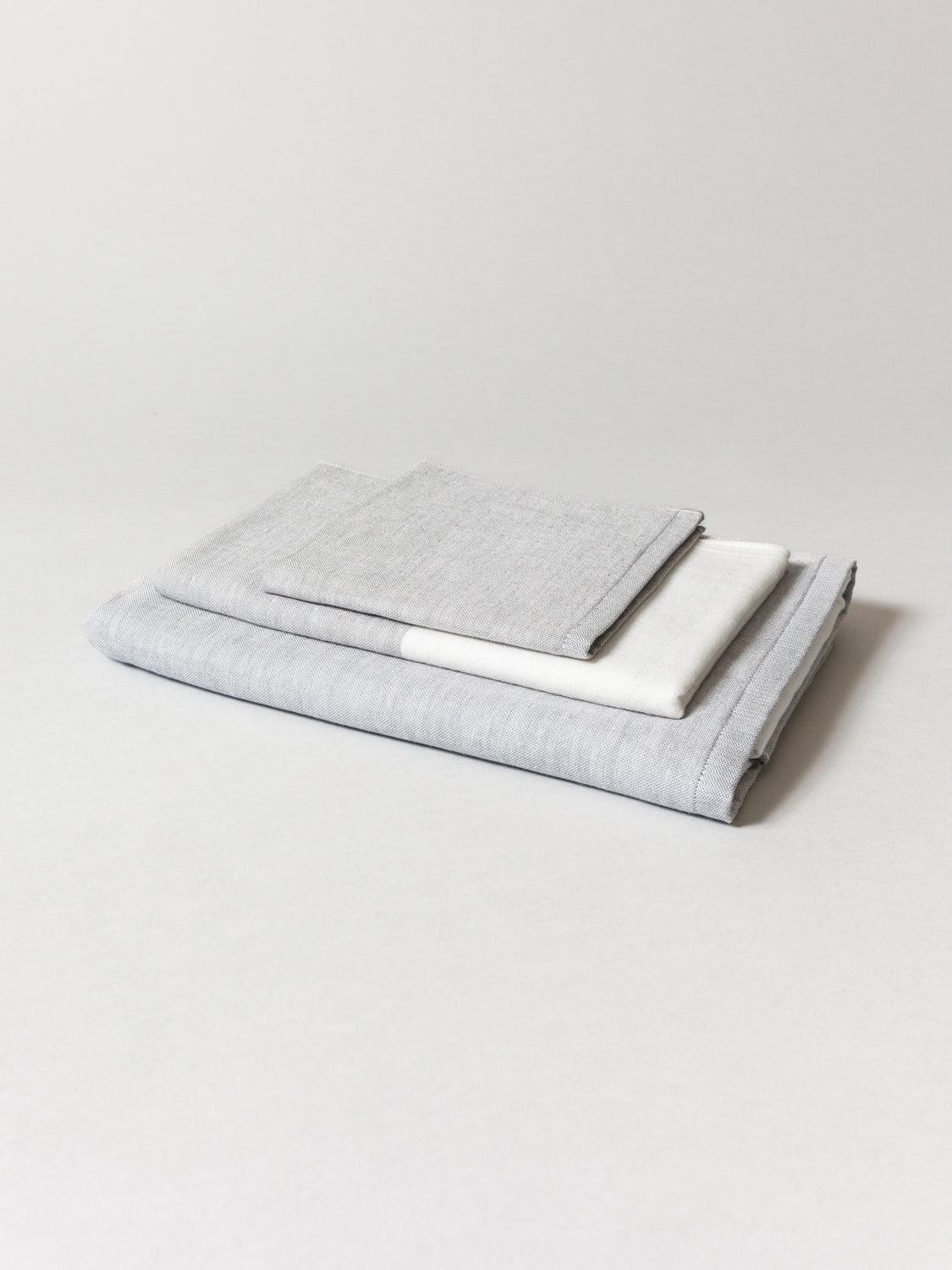Two-Tone Chambray Towel - Black - Image 3