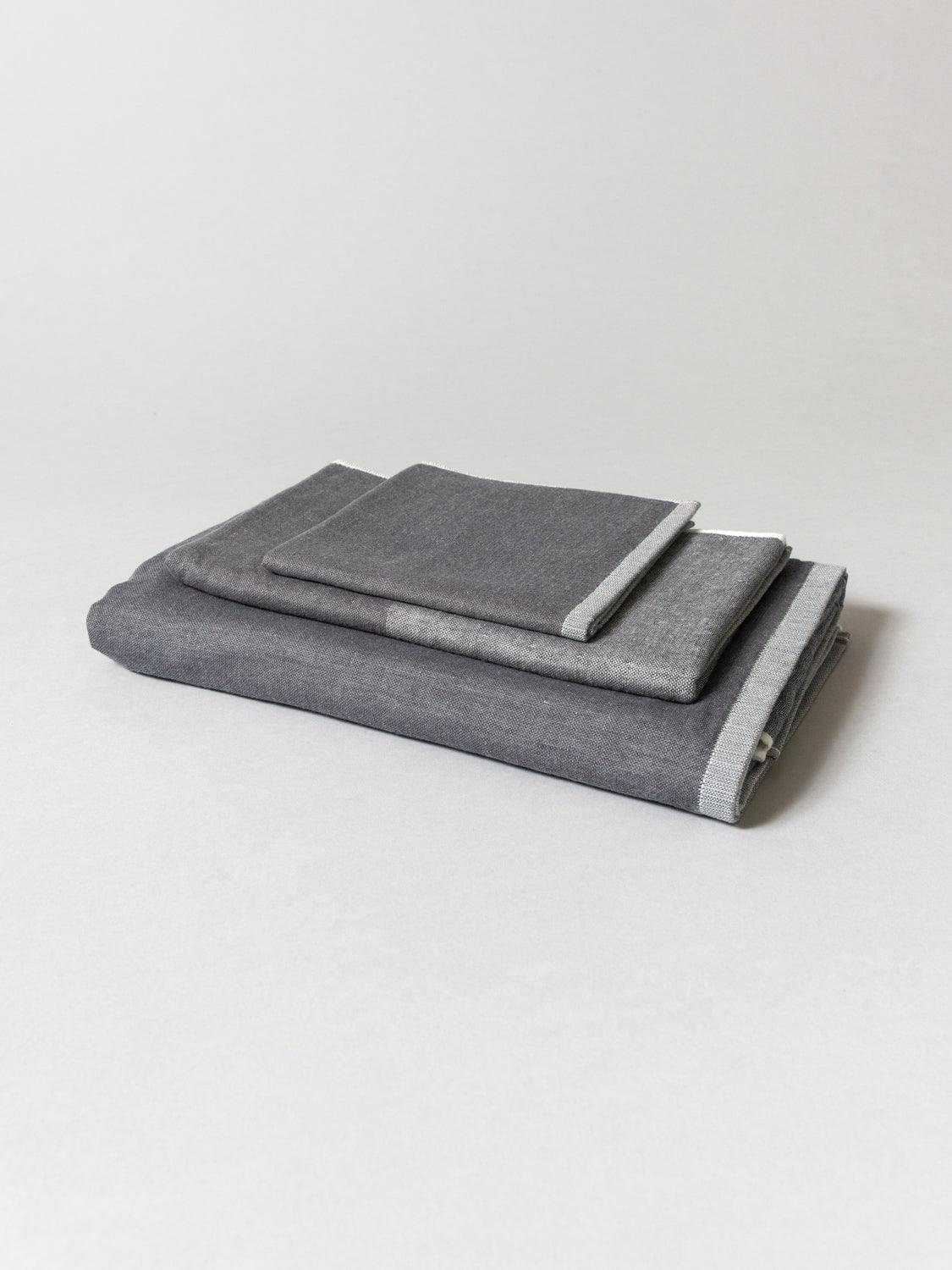 Two-Tone Chambray Towel - Black - Image 4