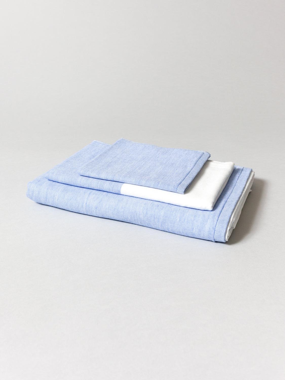 Two-Tone Chambray Towel - Blue - Image 3
