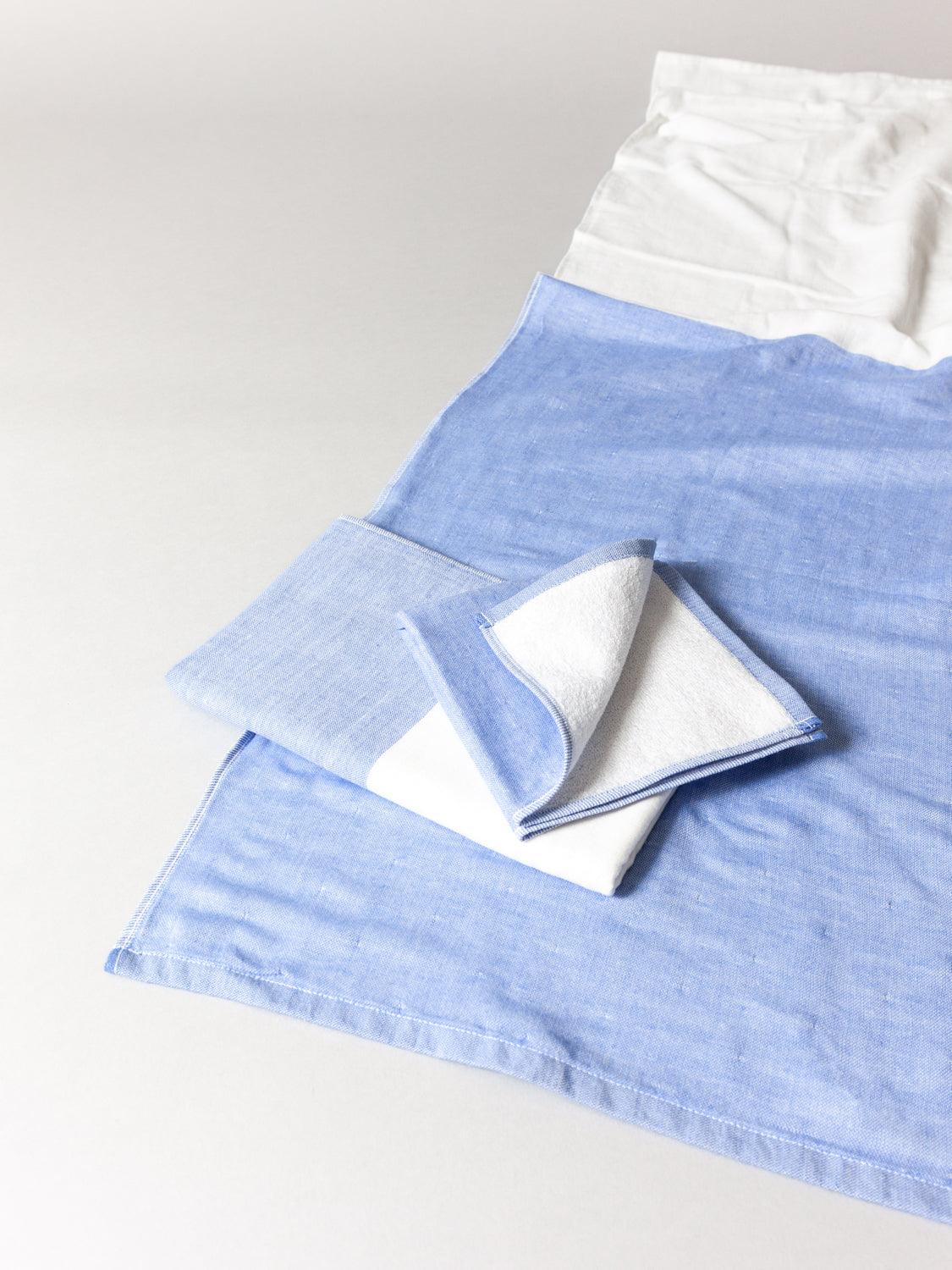 Two-Tone Chambray Towel - Blue - Image 5