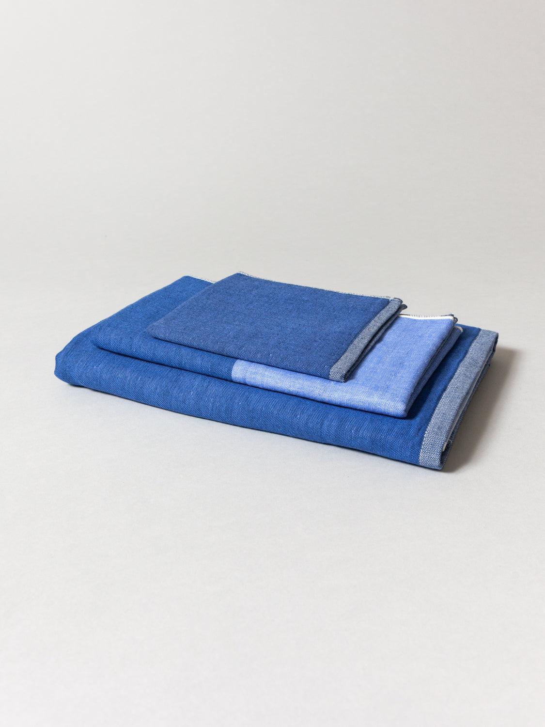 Two-Tone Chambray Towel - Blue - Image 4