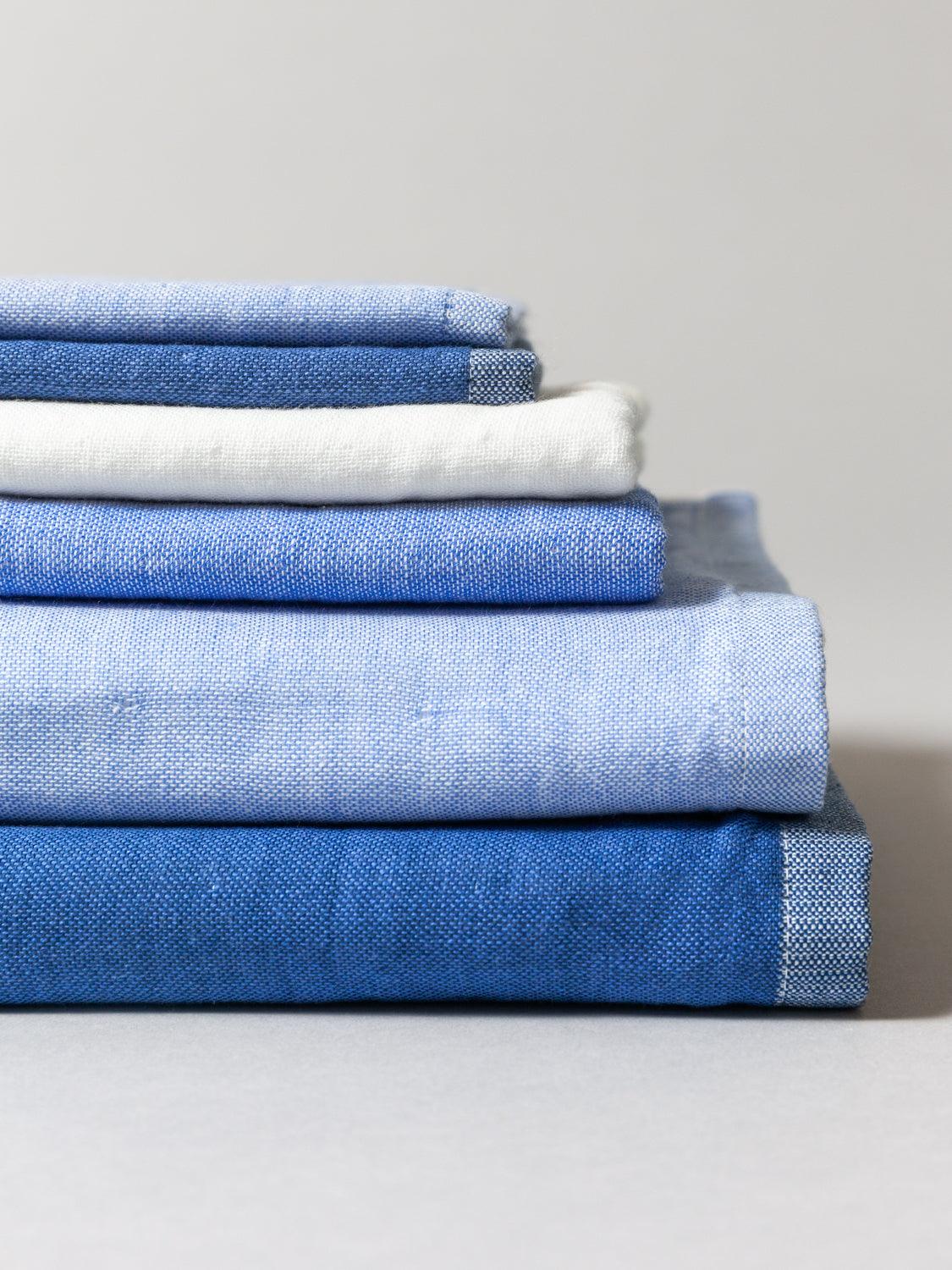 Two-Tone Chambray Towel - Blue - Image 2