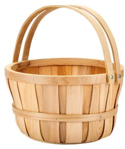 Wood Wicker Market Basket