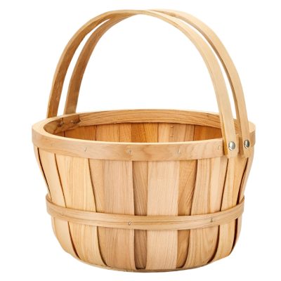 Wood Wicker Market Basket