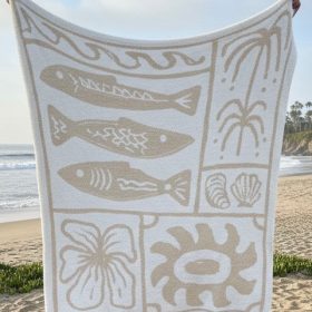 Beachcomber Plush Throw - Tan