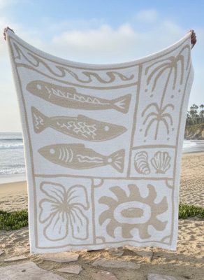 Beachcomber Plush Throw - Tan