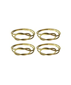 Metal Twisted Knot Napkin Rings, Set of 4