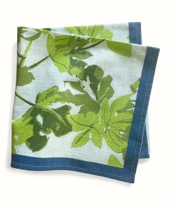 Peter Dunham + Hudson Grace Green Fig Leaf Printed Napkin