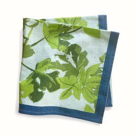 Peter Dunham + Hudson Grace Green Fig Leaf Printed Napkin