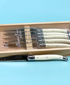 Laguiole Ivory Knives In Wooden Box Set of 6
