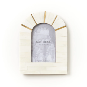 4" x 6" Mukhendu Arch Cream Picture Frame - Handcrafted Bone