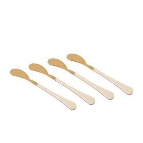 Gold & White Cocktail Spreaders Set / 4