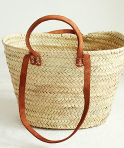 French Basket Tote Bag with Double Handles