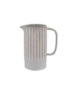 Stoneware Ribbed Pitcher