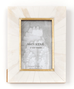 Mukhendu Picture Frame - Bone, Brass Inlay 4" x 6"
