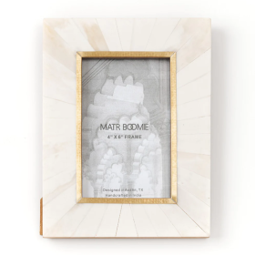 Mukhendu Picture Frame - Bone, Brass Inlay 4" x 6"